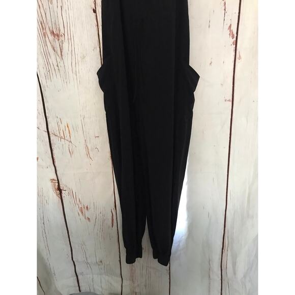 sweaty betty black karma drawstring halter jumpsuit - SIZE 10 - Picture 5 of 10